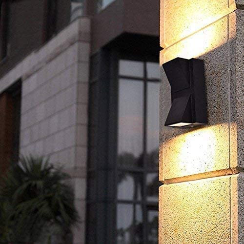 UP DOWN K Shaped  6W Outdoor Wall Mounted Light, Warm White